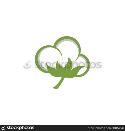 Cotton flower vector icon template symbol nature