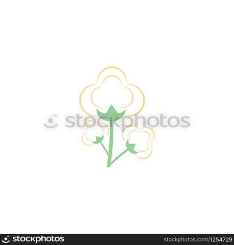 Cotton icon Vector Illustration design Logo template