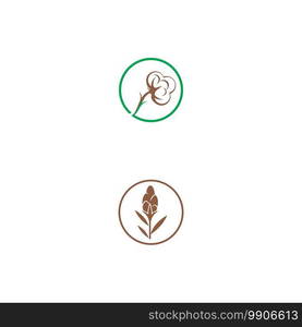 Cotton Logo Template vector symbol nature