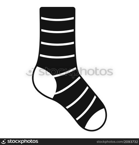 Cotton sock icon simple vector. Winter sock. Wool item. Cotton sock icon simple vector. Winter sock