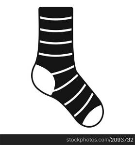 Cotton sock icon simple vector. Winter sock. Wool item. Cotton sock icon simple vector. Winter sock