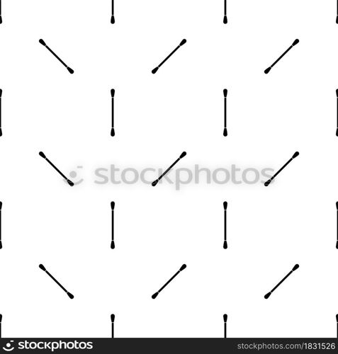 Cotton Swab Icon Seamless Pattern, Ear Cleaning Cotton Bud Vector Art Illustration