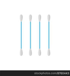 Cotton swabs isolated on white background