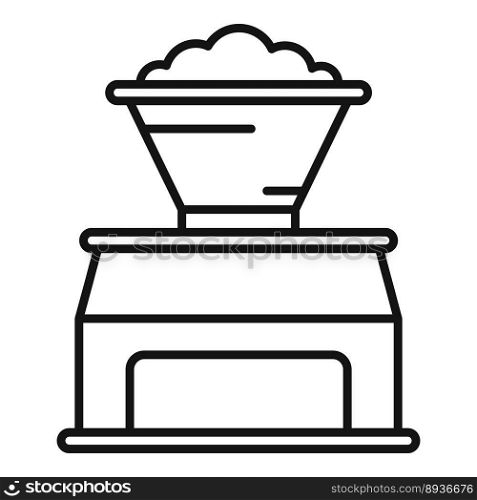 Cotton thread production icon outline vector. Factory machine. Plant wool. Cotton thread production icon outline vector. Factory machine