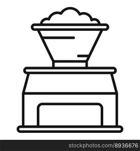 Cotton thread production icon outline vector. Factory machine. Plant wool. Cotton thread production icon outline vector. Factory machine