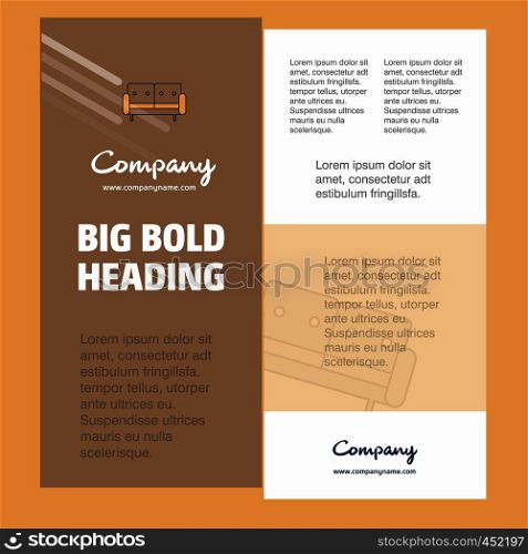 Couch Business Company Poster Template. with place for text and images. vector background