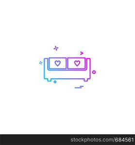 Couch icon design vector