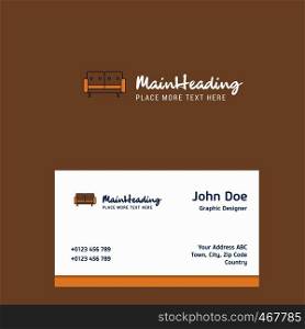 Couch logo Design with business card template. Elegant corporate identity. - Vector