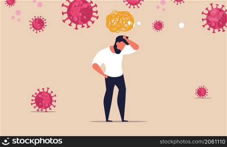Cough , sneeze and elbow person man infection covid virus vector illustration. People health pandemic symptom medicine bacterium coroma pain. Character illness quarantine prevent protection