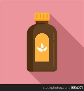 Cough syrup dosage icon. Flat illustration of cough syrup dosage vector icon for web design. Cough syrup dosage icon, flat style