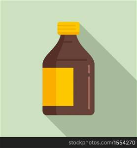 Cough syrup icon. Flat illustration of cough syrup vector icon for web design. Cough syrup icon, flat style