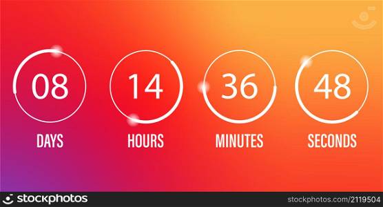 Countdown clock timer for web page upcoming event template