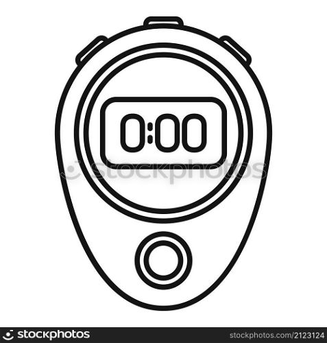 Countdown timer icon outline vector. Stopwatch clock. Chronometer time. Countdown timer icon outline vector. Stopwatch clock