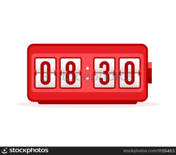 Countdown. Wall flap clock, number counter template. Vector stock illustration. Countdown. Wall flap clock, number counter template. Vector stock illustration.
