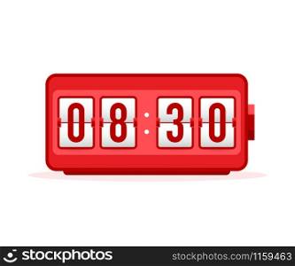 Countdown. Wall flap clock, number counter template. Vector stock illustration. Countdown. Wall flap clock, number counter template. Vector stock illustration.