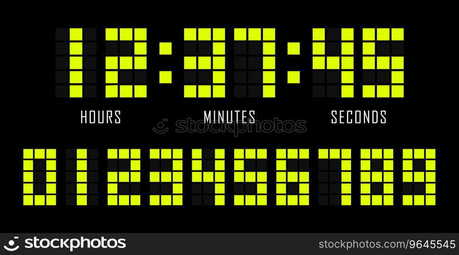 Countdown website flat template digital clock Vector Image