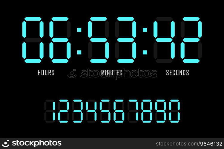 Countdown website flat template digital clock Vector Image