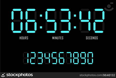Countdown website flat template digital clock Vector Image
