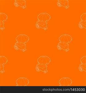 Counter on wheels with umbrella pattern vector orange for any web design best. Counter on wheels with umbrella pattern vector orange