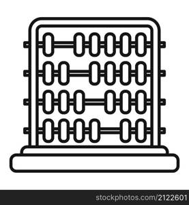 Counting abacus icon outline vector. Math toy. Wooden calculator. Counting abacus icon outline vector. Math toy