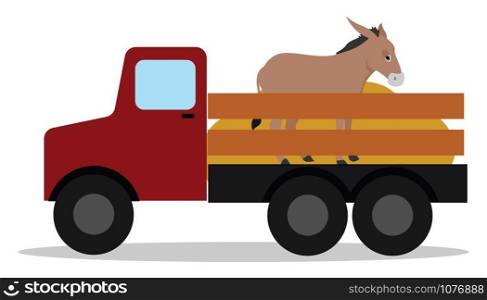 Country car, illustration, vector on white background.