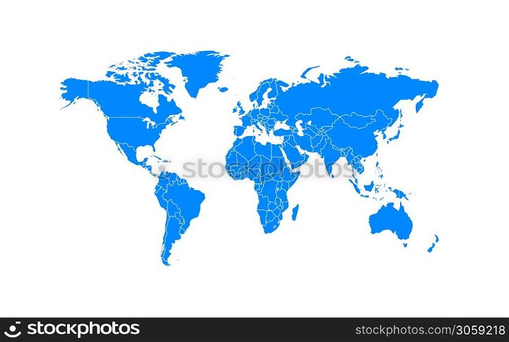 Country detailed world maps Political infographics template isolated on white background, vector for web site