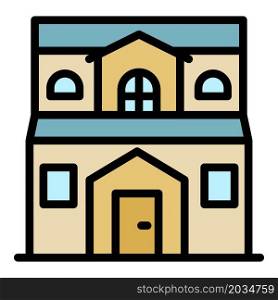 Country House icon. Outline country House vector icon color flat isolated. Country House icon color outline vector