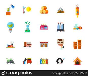 Country life icon set. Can be used for topics like livestock, farming, ranch, agriculture
