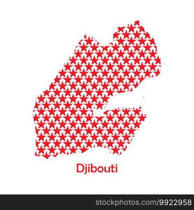 Country map of  Djibouti,vector illustration design background