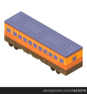 Country train wagon icon. Isometric of country train wagon vector icon for web design isolated on white background. Country train wagon icon, isometric style