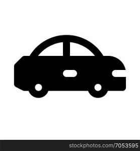 coupe car icon on isolated background