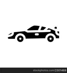 coupe sportive car glyph icon vector. coupe sportive car sign. isolated contour symbol black illustration. coupe sportive car glyph icon vector illustration