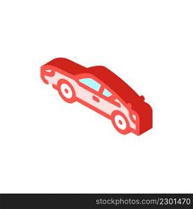 coupe sportive car isometric icon vector. coupe sportive car sign. isolated symbol illustration. coupe sportive car isometric icon vector illustration