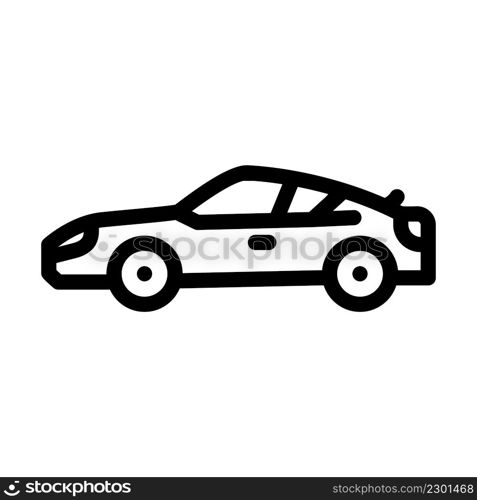 coupe sportive car line icon vector. coupe sportive car sign. isolated contour symbol black illustration. coupe sportive car line icon vector illustration