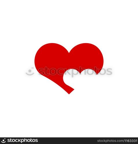 Couple heart icon graphic design template vector illustration