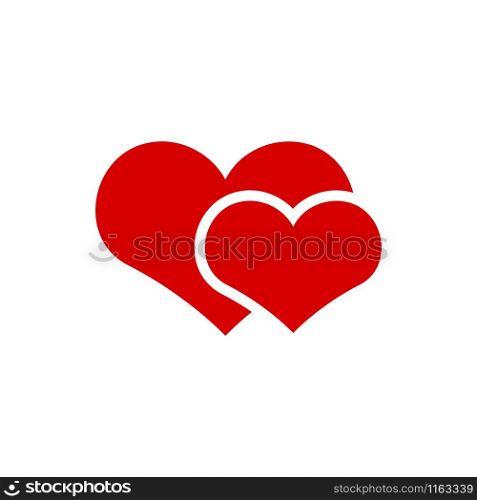Couple heart icon graphic design template vector illustration
