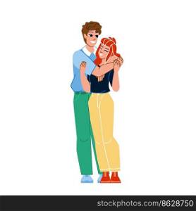 couple laughing vector. happy woman, young man, fun outdoors, happiness smile, love lifestyle, romance two smiling, laugh couple laughing character. people flat cartoon illustration. couple laughing vector