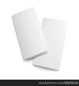 Couple of blank trifold paper brochure vector image