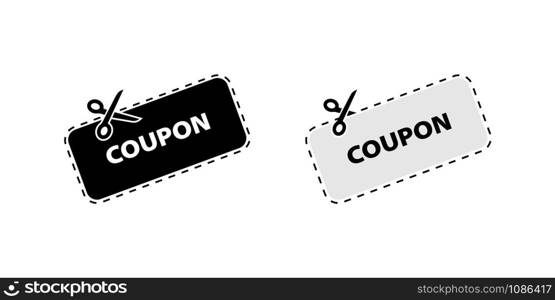 Coupon vector icon. Vector Discount Coupons icons. Coupon icons in modern simple flat style for web design. Eps10