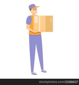 Courier box delivery icon cartoon vector. Express service. Shipment parcel. Courier box delivery icon cartoon vector. Express service
