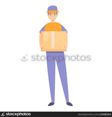 Courier box icon cartoon vector. Delivery service. Parcel transport. Courier box icon cartoon vector. Delivery service