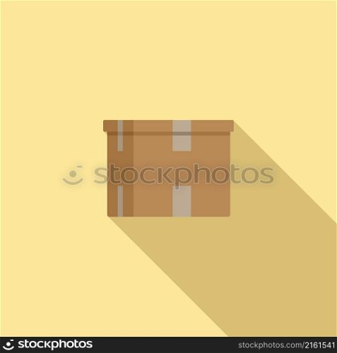 Courier box icon flat vector. Delivery package. Gift parcel. Courier box icon flat vector. Delivery package