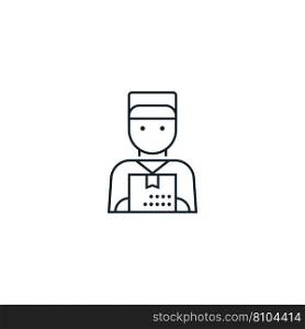 Courier creative icon from delivery icons Vector Image