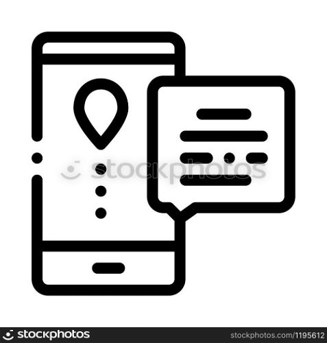 Courier Delivery Mobile Application Icon Vector. Outline Courier Delivery Mobile Application Sign. Isolated Contour Symbol Illustration. Courier Delivery Mobile Application Icon Vector Outline Illustration