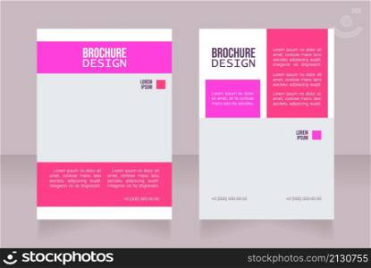 Courses for florists blank brochure design. Template set with copy space for text. Premade corporate reports collection. Editable 2 paper pages. Bebas Neue, Lucida Console, Roboto Light fonts used. Courses for florists blank brochure design