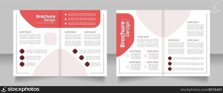 Court and law bifold brochure template design. Half fold booklet mockup set with copy space for text. Editable 2 paper page leaflets. Secular One Regular, Rajdhani-Semibold, Arial fonts used. Court and law bifold brochure template design