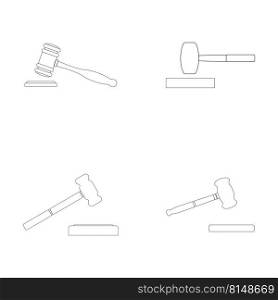 court hammer icon vector illustration design