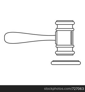 Court icon. Outline illustration of court vector icon for web. Court icon, outline style