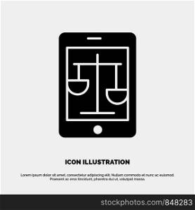 Court, Internet, Law, Legal, Online solid Glyph Icon vector