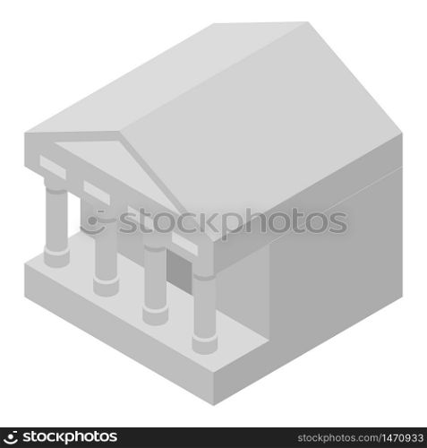 Courthouse icon. Isometric of courthouse vector icon for web design isolated on white background. Courthouse icon, isometric style